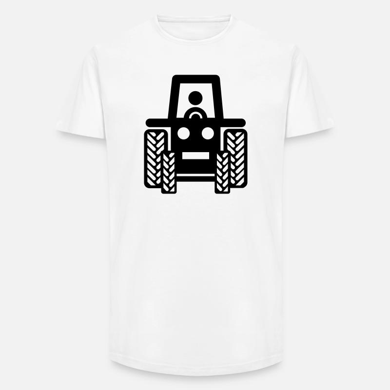 Traktor - Long Fit Männer T-Shirt - Weiß
