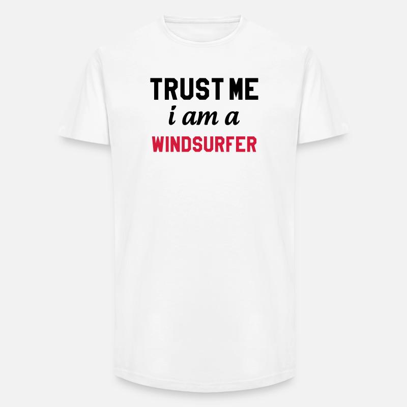 Windsurfen / Windsurfer / Windsurf / Windsurfing - Long Fit Männer T-Shirt - Weiß