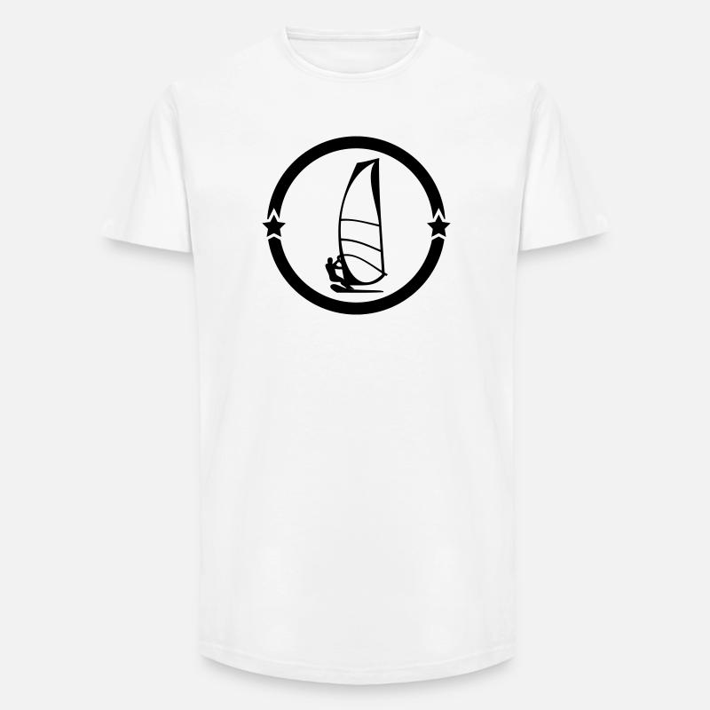 Windsurfen / Windsurfer / Windsurf / Windsurfing - Long Fit Männer T-Shirt - Weiß