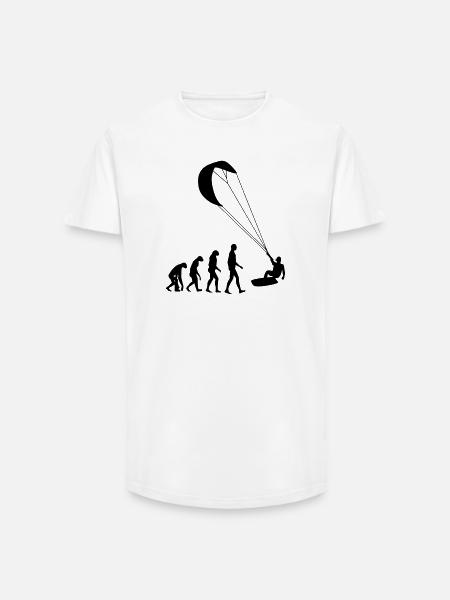 Kiteboarding / Kitesurfing / Kitesurf / - T-shirt coupe longue homme - blanc