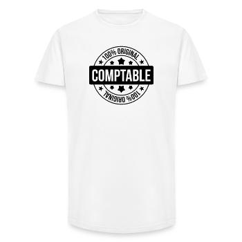 Accountant / Accounting / Comptable / Comptabilité - Long Fit Men's T-Shirt - white - Front - AI Model Male 185 light (185cm)
