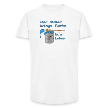 maler handwerk - Long Fit Männer T-Shirt - Weiß - Vorne - AI Model Male 185 light (185cm)