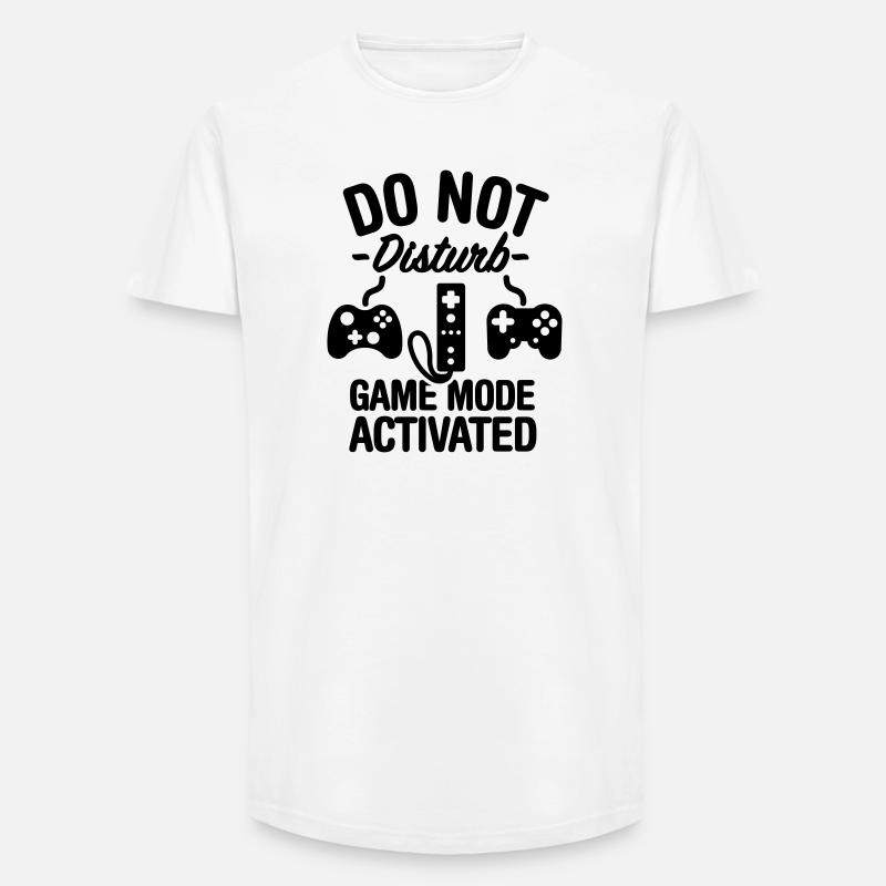 Do not disturb game mode activated - Long Fit Männer T-Shirt - Weiß