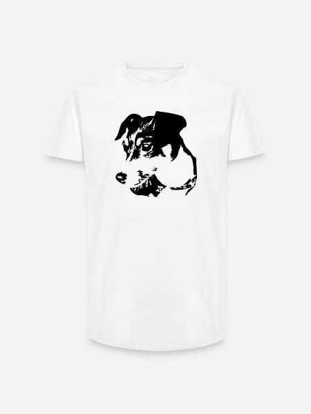 Jack Russell Terrier head - Long Fit Men's T-Shirt - white