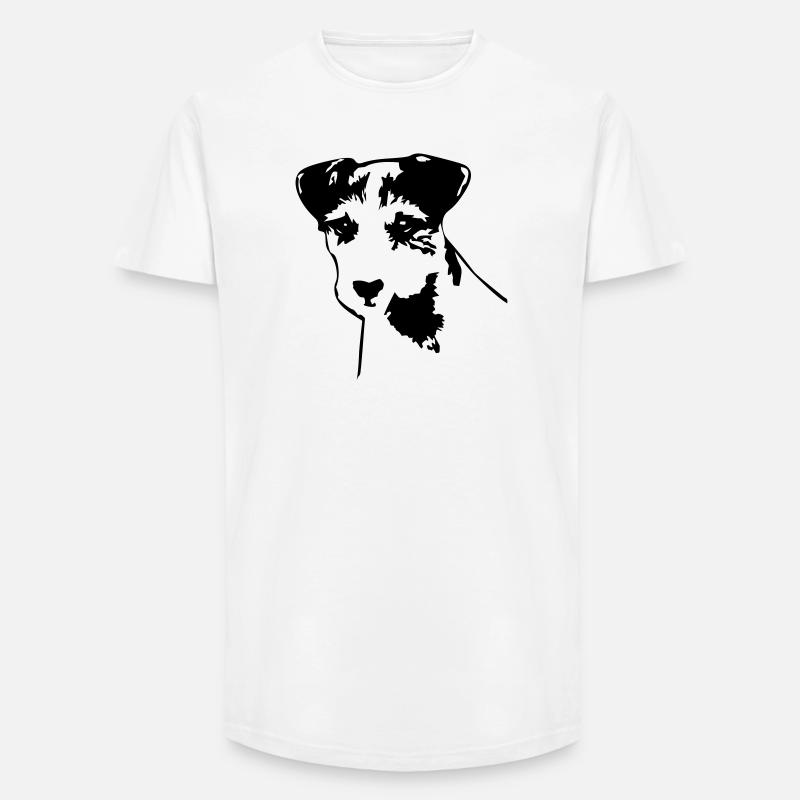 Parson Russell Terrier Kopf - Long Fit Männer T-Shirt - Weiß