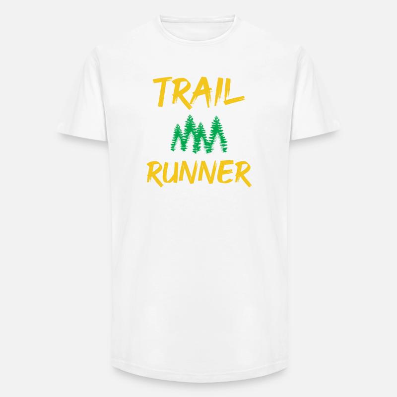 Trail Runner - Long Fit Männer T-Shirt - Weiß