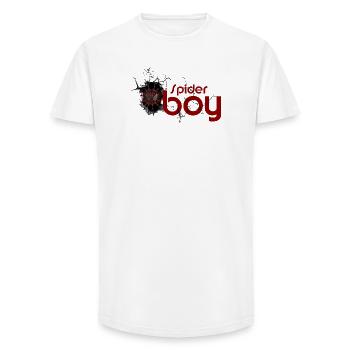Arachnid Hero: Crimson Web Emblem - Long Fit Men's T-Shirt - white - Front - AI Model Male 185 light (185cm)
