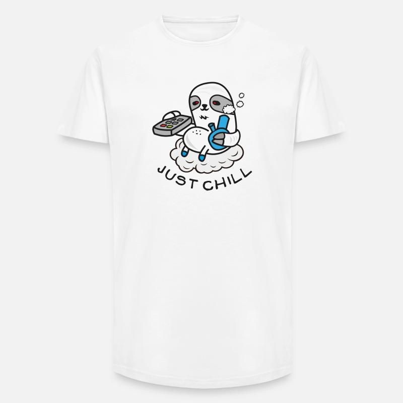 Sloth Sloth Sloth - Comic Drawing - Bong - Long Fit Men's T-Shirt - white
