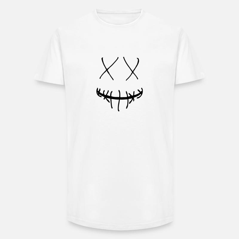 Fröhliches Gesicht Design - Geschenk Geschenkidee - Long Fit Männer T-Shirt - Weiß