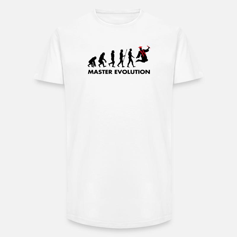 Master Evolution Prüfung Bestanden Schulabschluss - Long Fit Männer T-Shirt - Weiß