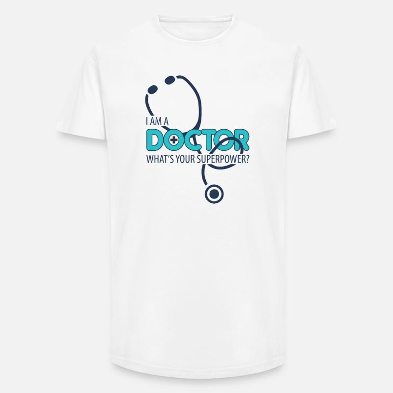 Ich bin ein Arzt - Long Fit Männer T-Shirt - Weiß