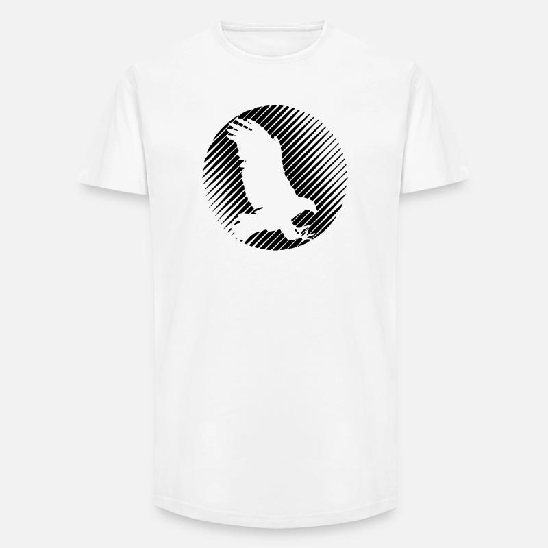 HAWK 0.1 - Long Fit Männer T-Shirt - Weiß