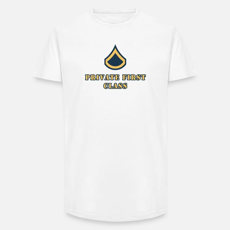 Private First Class - Long Fit Männer T-Shirt - Weiß