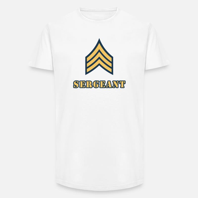 Sergeant - Long Fit Men's T-Shirt - white