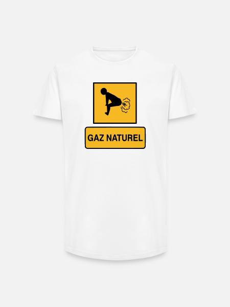 Natural gas - Long Fit Men's T-Shirt - white