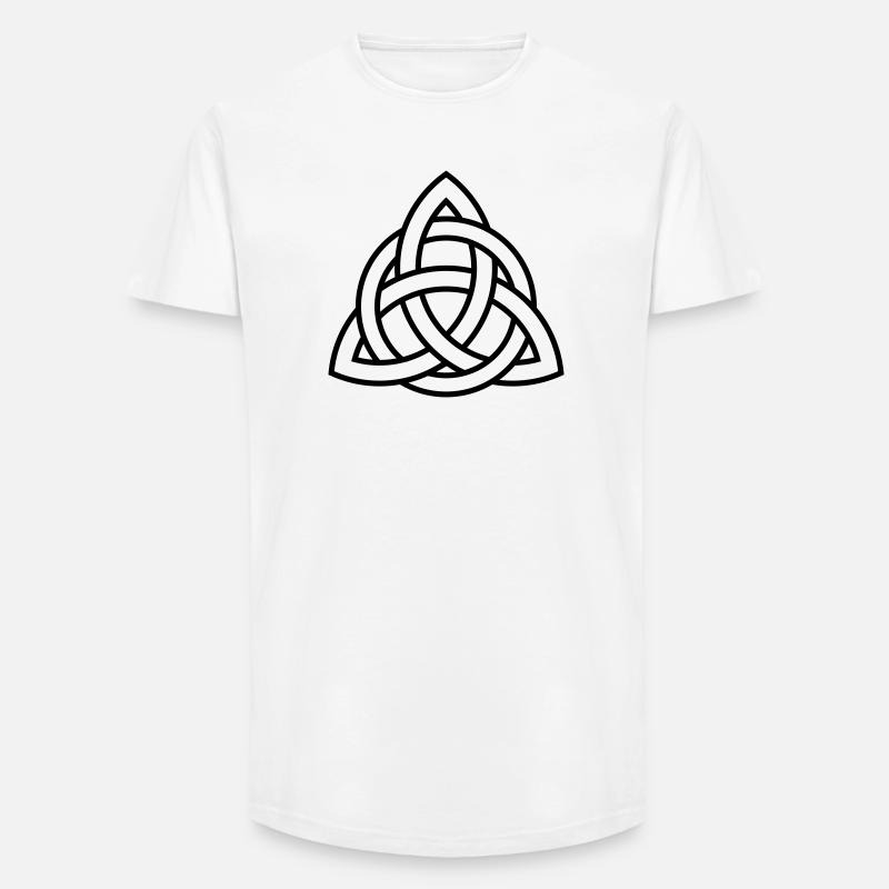 Keltisches Triqueta oder Triquetra-Symbol WEISS - Long Fit Männer T-Shirt - Weiß