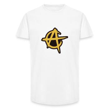 ANCAP B - Long Fit Männer T-Shirt - Weiß - Vorne - AI Model Male 185 light (185cm)