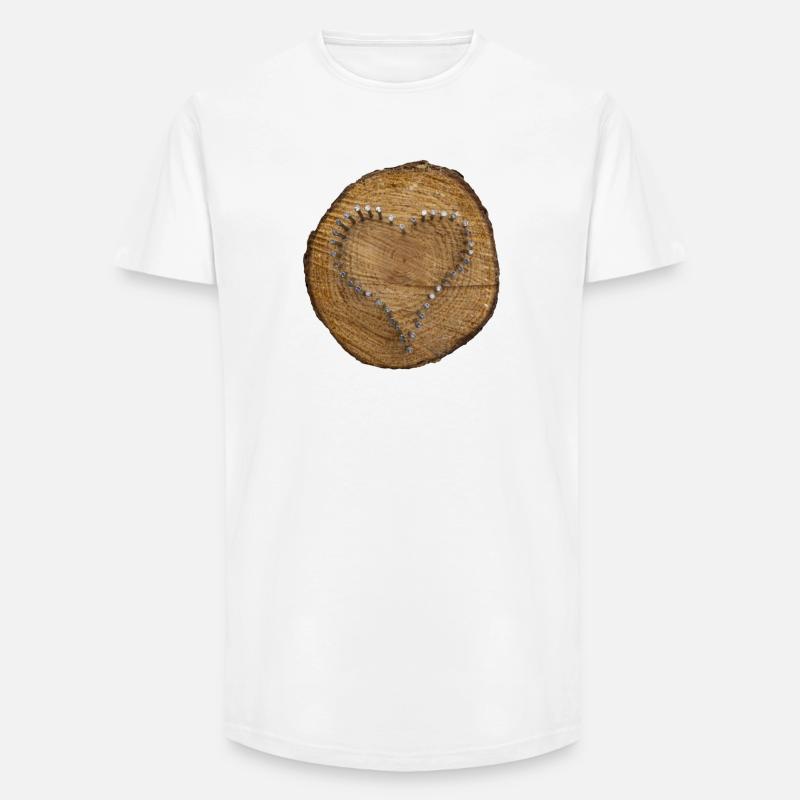 Herz - ein Zeichen der Liebe - Long Fit Männer T-Shirt - Weiß