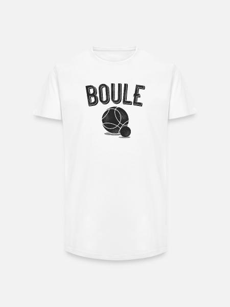 Boule with piggy petanque boules player - Long Fit Men's T-Shirt - white