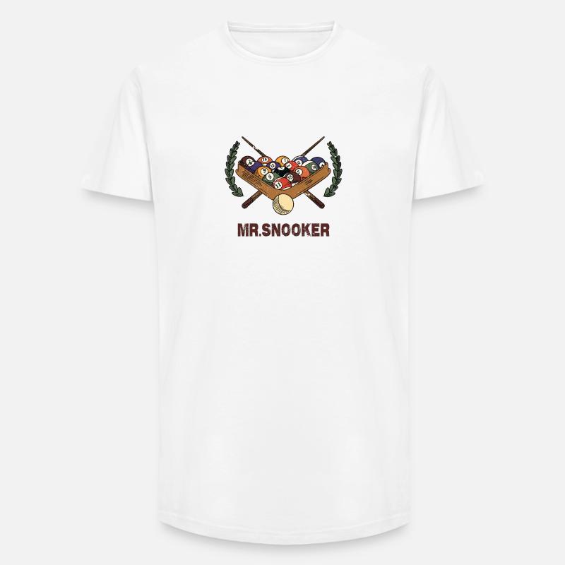 Mr. Snooker Design / Geschenkidee - Long Fit Männer T-Shirt - Weiß