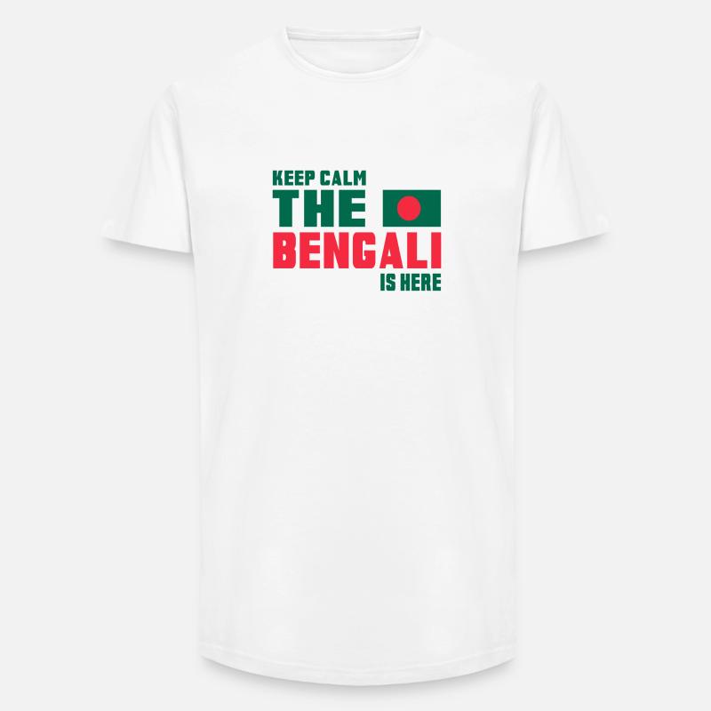 Keep Calm Bangladesch Design / Geschenkidee - Long Fit Männer T-Shirt - Weiß