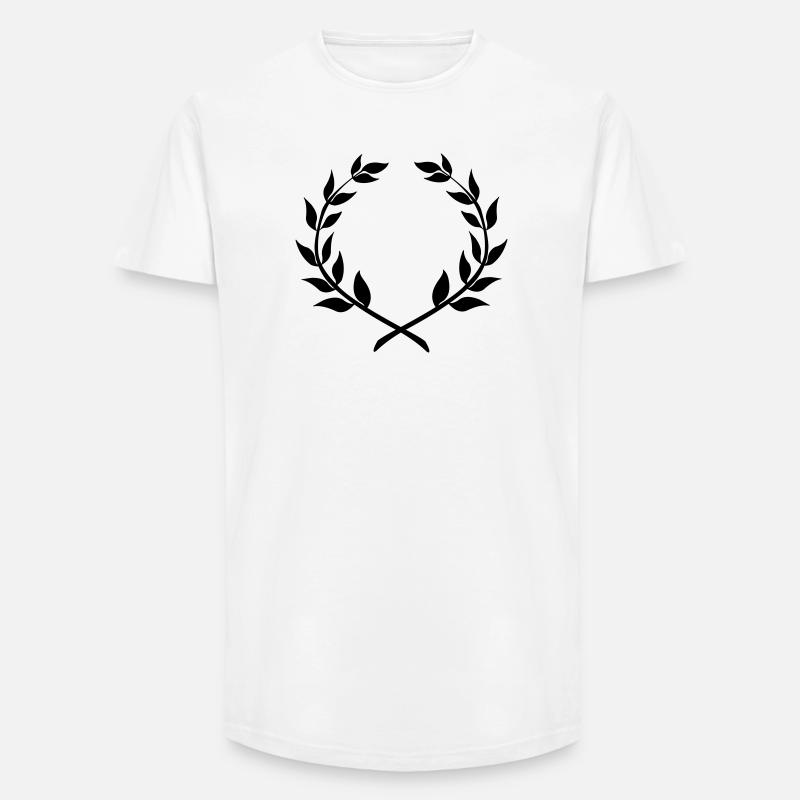Siegerkranz Lorbeerkranz - Long Fit Männer T-Shirt - Weiß