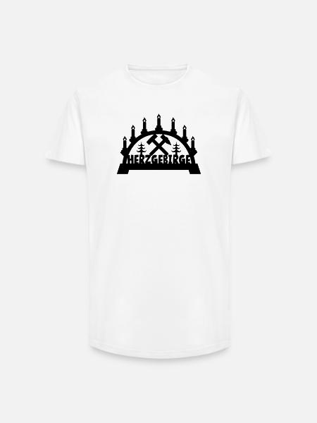 Schwibbogen Lichterbogen Herzgebirge Erzgebirge - Long Fit Männer T-Shirt - Weiß