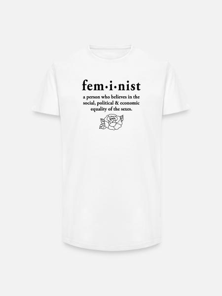 Feminist Definition - Long Fit Men's T-Shirt - white