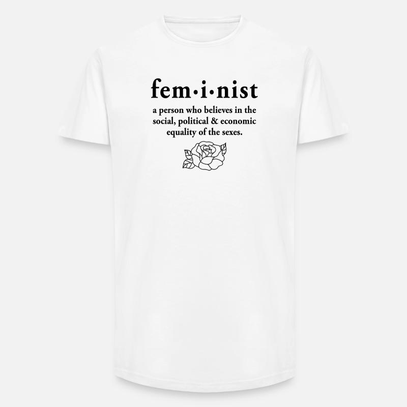 Feministische Definition - Long Fit Männer T-Shirt - Weiß