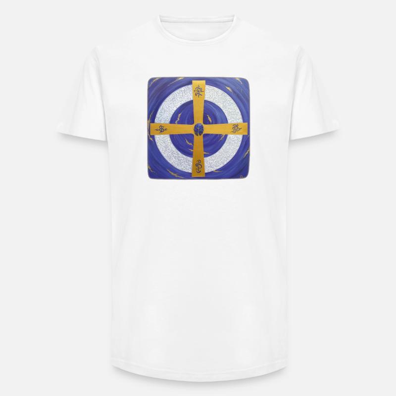Kristall-Sternentor von Erzengel Michael - Long Fit Männer T-Shirt - Weiß
