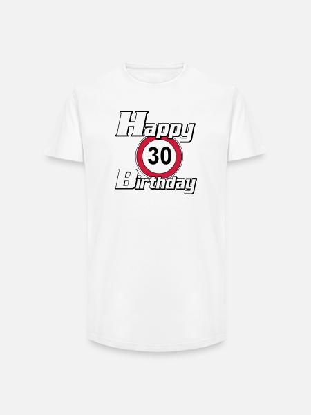 30.Birthday , Happy Birthday 30 (25) - Long Fit Men's T-Shirt - white