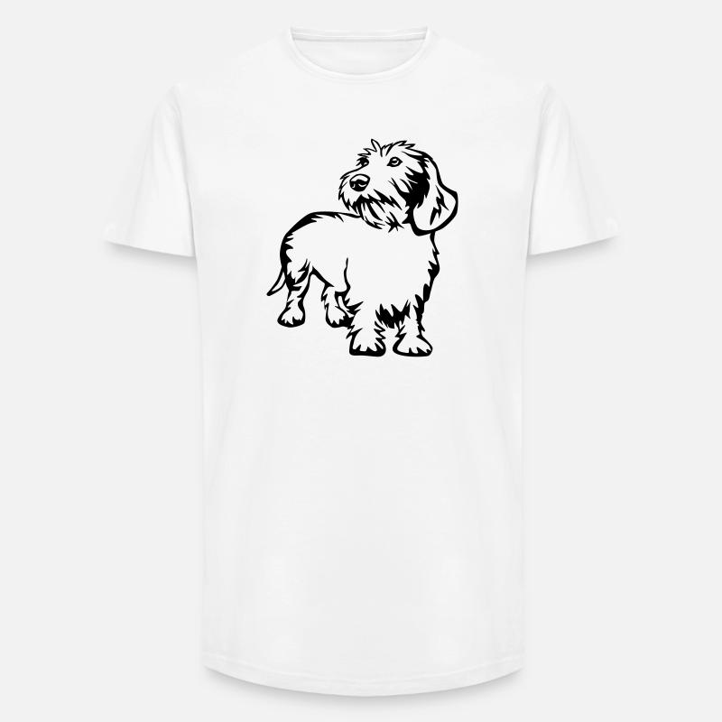 Dackel - Long Fit Männer T-Shirt - Weiß