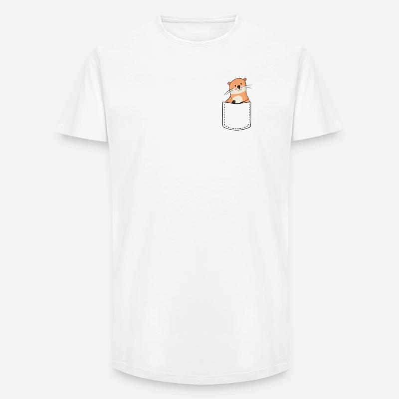 Otter - Long Fit Männer T-Shirt - Weiß