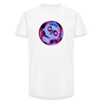 Totenkopf neon - Long Fit Männer T-Shirt - Weiß - Vorne - AI Model Male 185 light (185cm)