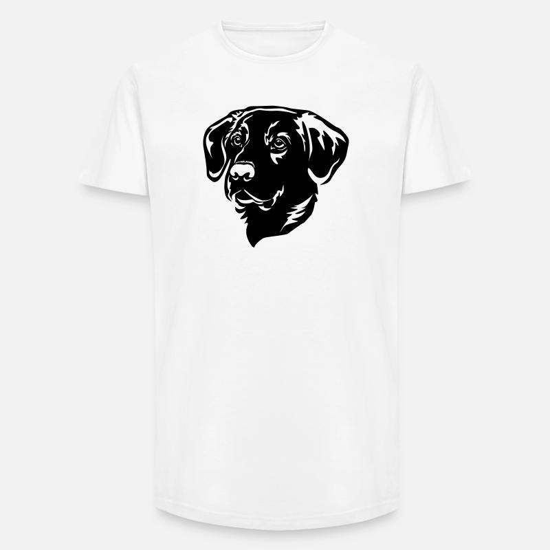 Labrador Kopf - Long Fit Männer T-Shirt - Weiß