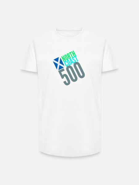 North Coast 500 Bold Route Logo - Long Fit Men's T-Shirt - white