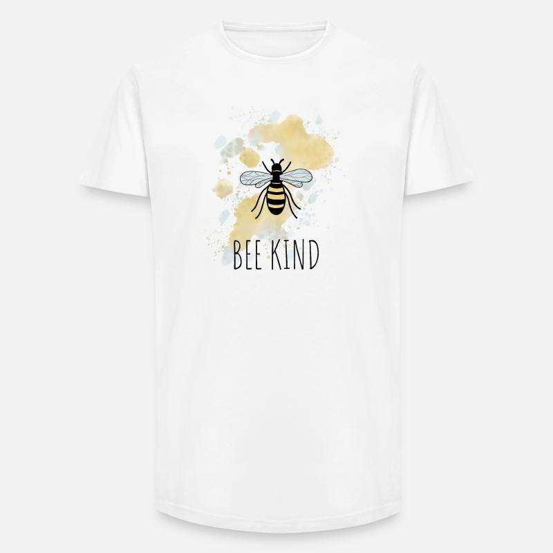 Biene Be Bee Kind - Long Fit Männer T-Shirt - Weiß