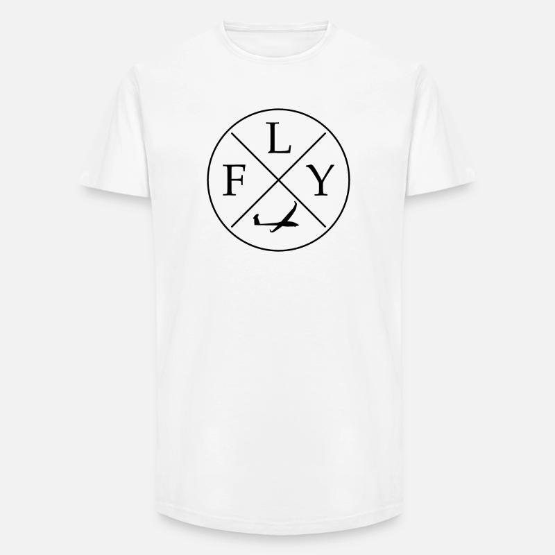 FLY Logo Glider remote control rc - Long Fit Men's T-Shirt - white