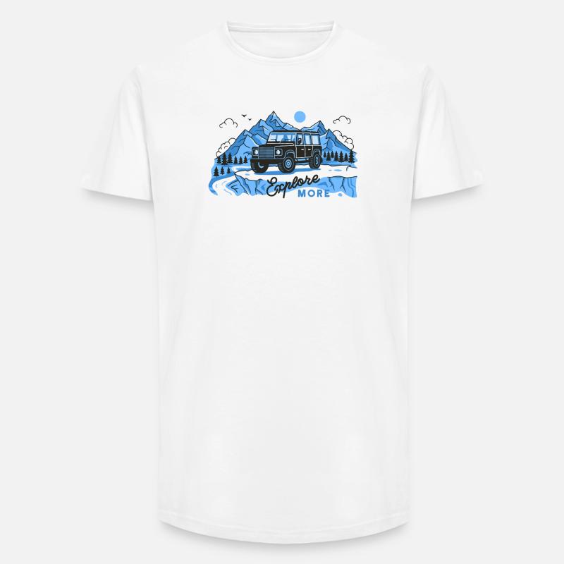 Defender esplora di più - T-shirt uomo a vestibilità lunga - bianco