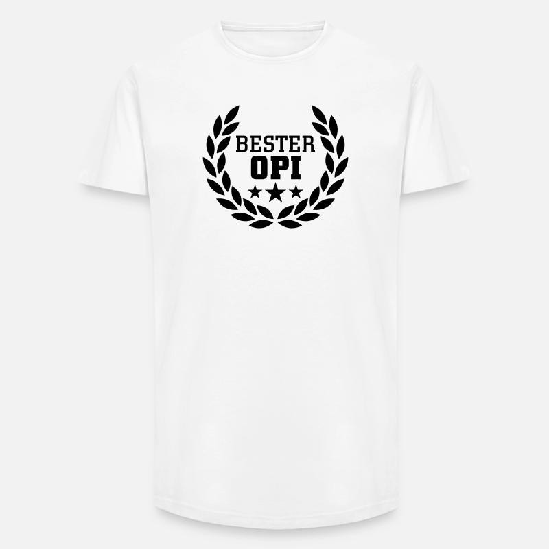 Bester Opi - Long Fit Männer T-Shirt - Weiß
