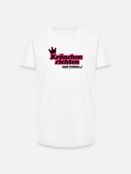 Krönchen richten 2Farben - Long Fit Männer T-Shirt - Weiß