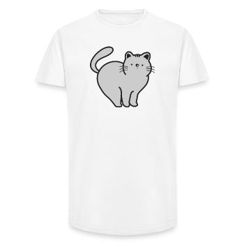 Cat Cats - Long Fit Men's T-Shirt - white - Front - AI Model Male 185 light (185cm)