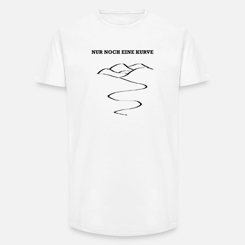Nur noch eine Kurve - Long Fit Männer T-Shirt - Weiß
