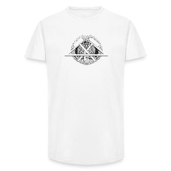 Pattern emblem symbol mason craft. - Long Fit Men's T-Shirt - white - Front - AI Model Male 185 light (185cm)