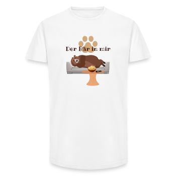 Der Bär in mir ! - Long Fit Männer T-Shirt - Weiß - Vorne - AI Model Male 185 light (185cm)