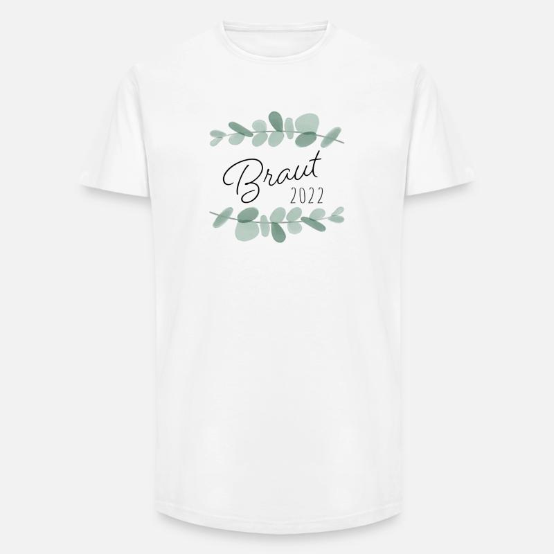 Braut 2022 Eukalyptus - Long Fit Männer T-Shirt - Weiß