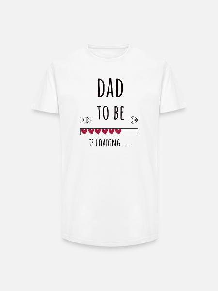 Blivande pappas blivande fadersgåva - T-shirt herr med lång passform - vit
