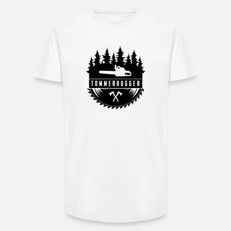 Boscaiolo - T-shirt uomo a vestibilità lunga - bianco