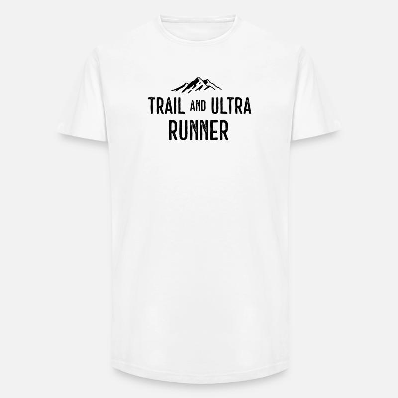 Trail und Ultra Runner - Long Fit Männer T-Shirt - Weiß
