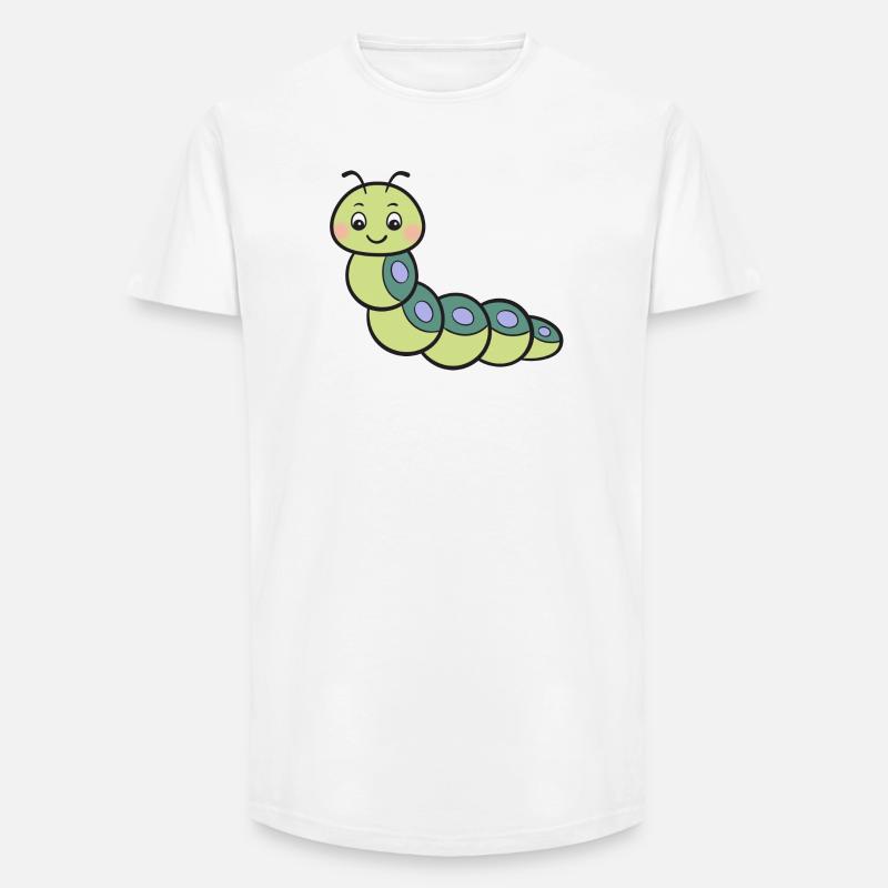 Raupe - Long Fit Männer T-Shirt - Weiß
